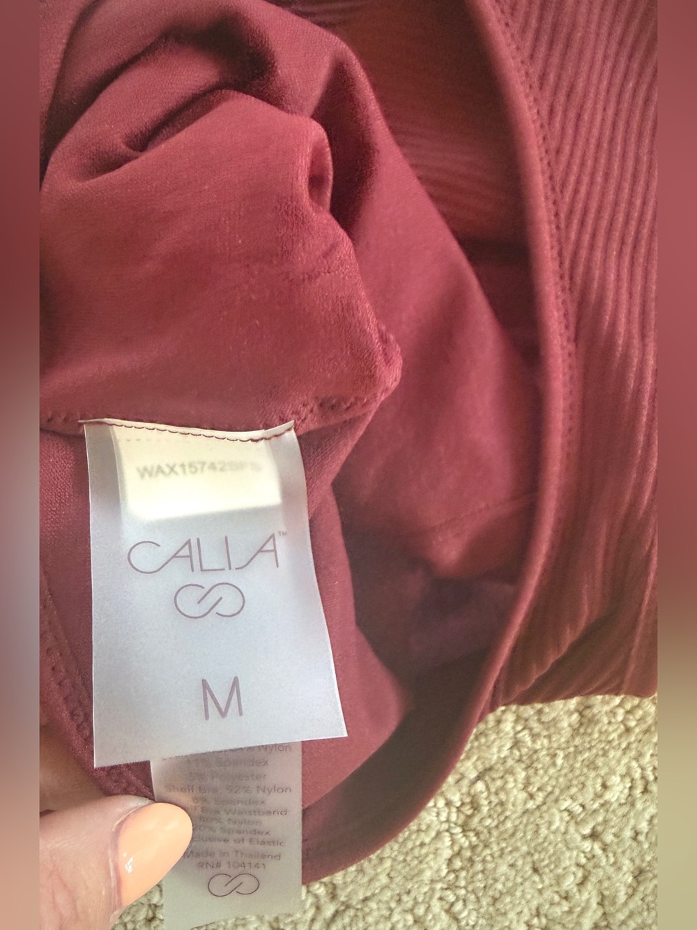 CALIA Women's High Neck Seamless Tank Brami Medium Deep Merlot - Picture 5 of 8